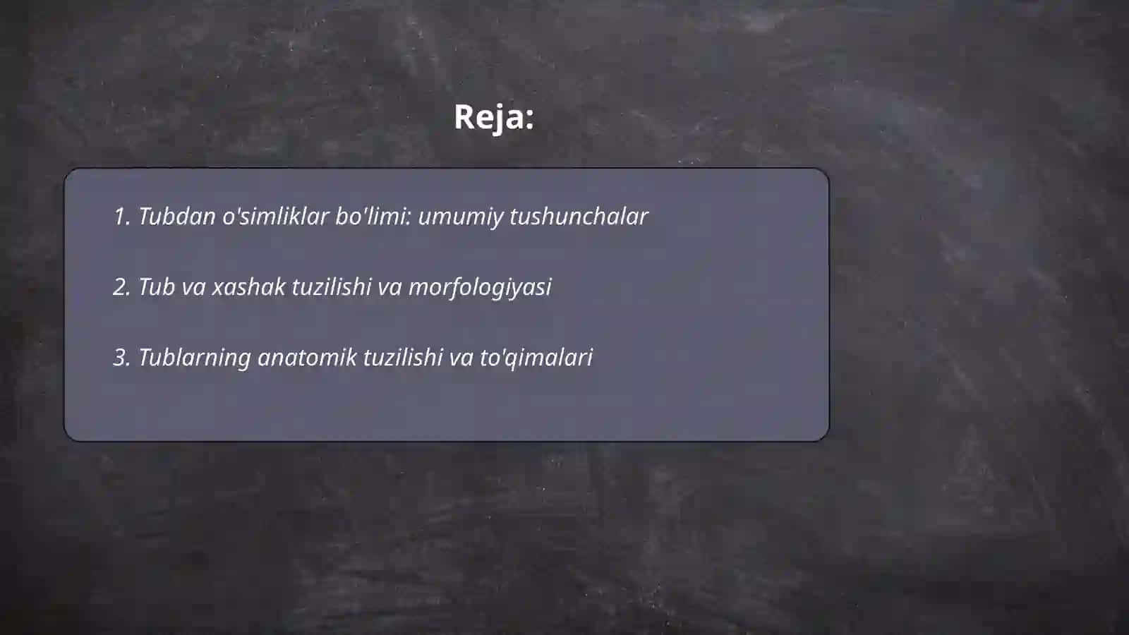Tubdan o'simliklar bo'limi 2