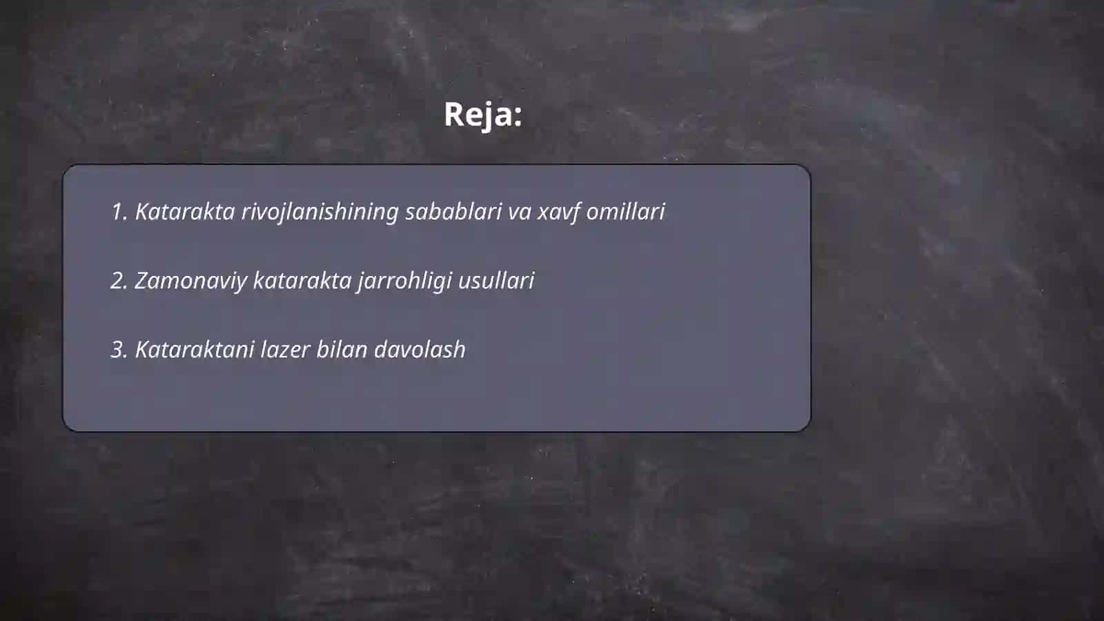 Zamonaviy kataraktani davolash 2