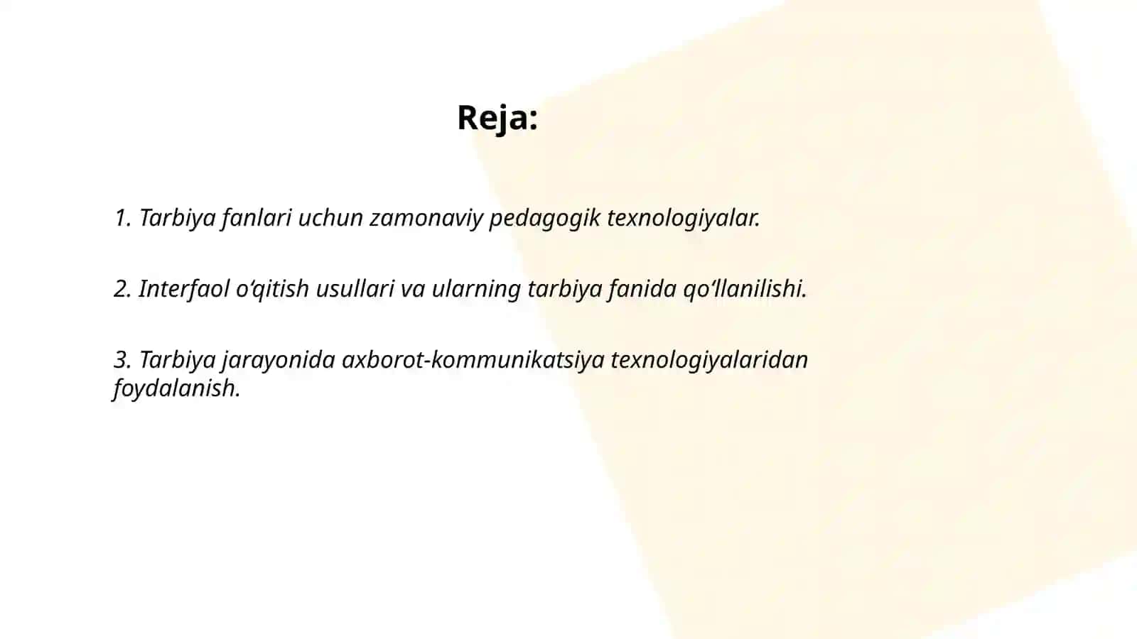 Tarbiya fanlari uchun zamonaviy pedagogik texnologiyalar 2