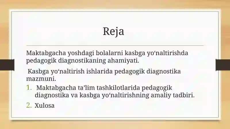 Maktabgacha yoshdagi bolalarni kasbgayoʻnaltirishdapedagogikdiagnostika 2
