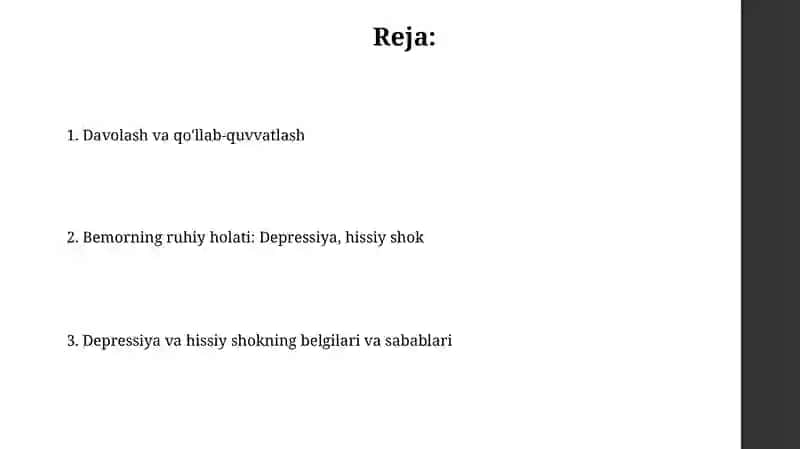 Bemorlarning ruhiy holati depressiya emotsional shok 2