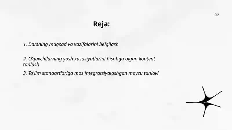 Sinfdan tashqari oʻqish darsi namunasini ishlab chiqish(4-sinf) 2