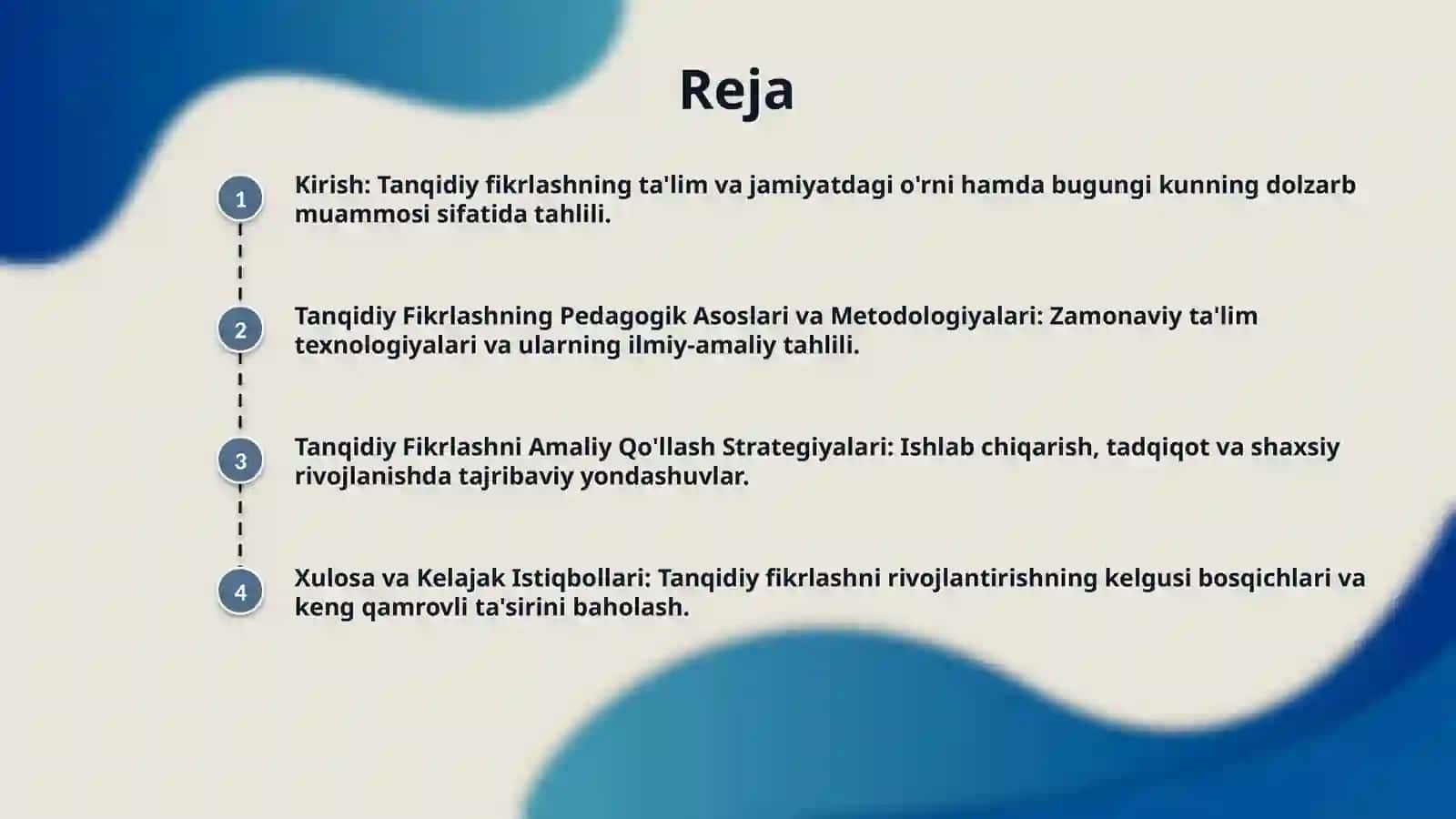 Tanqidiy fikrlashni rivojlantirish texnologiyasi 2