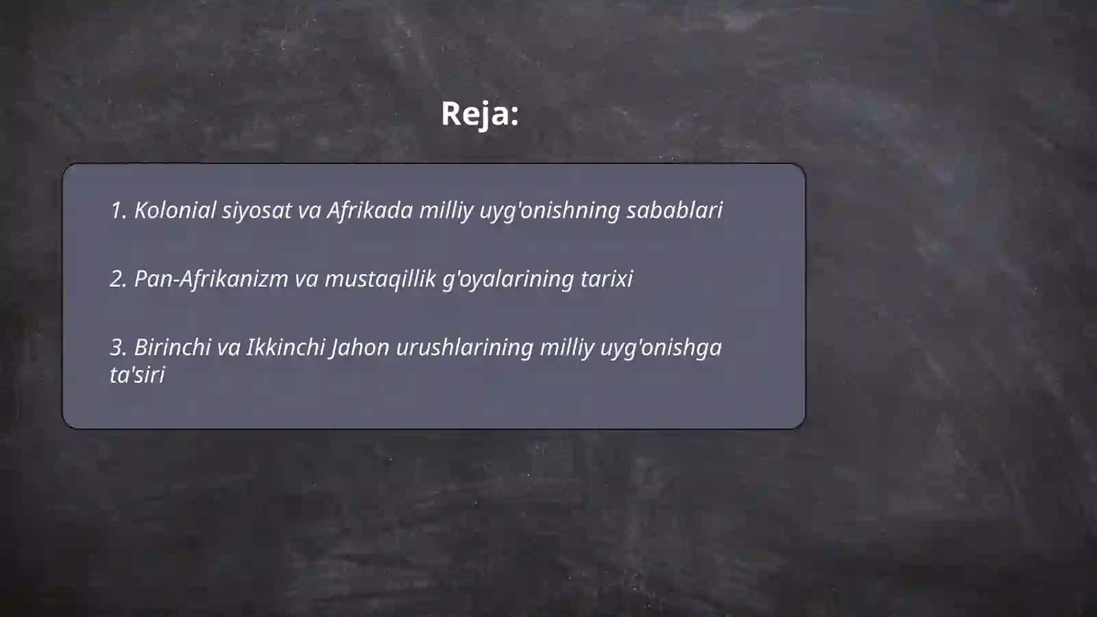 Kolonial siyosat va Afrikada milliy uyg'onishning sabablari 2