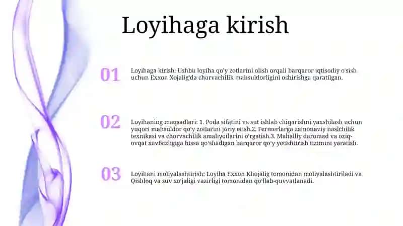 Exqon Xo’Jaligining Chorvachilik Rivojlantirish Maqsadida Chorva Mollari Sotib Olish Uchun Tuzgan Yusufxon 2