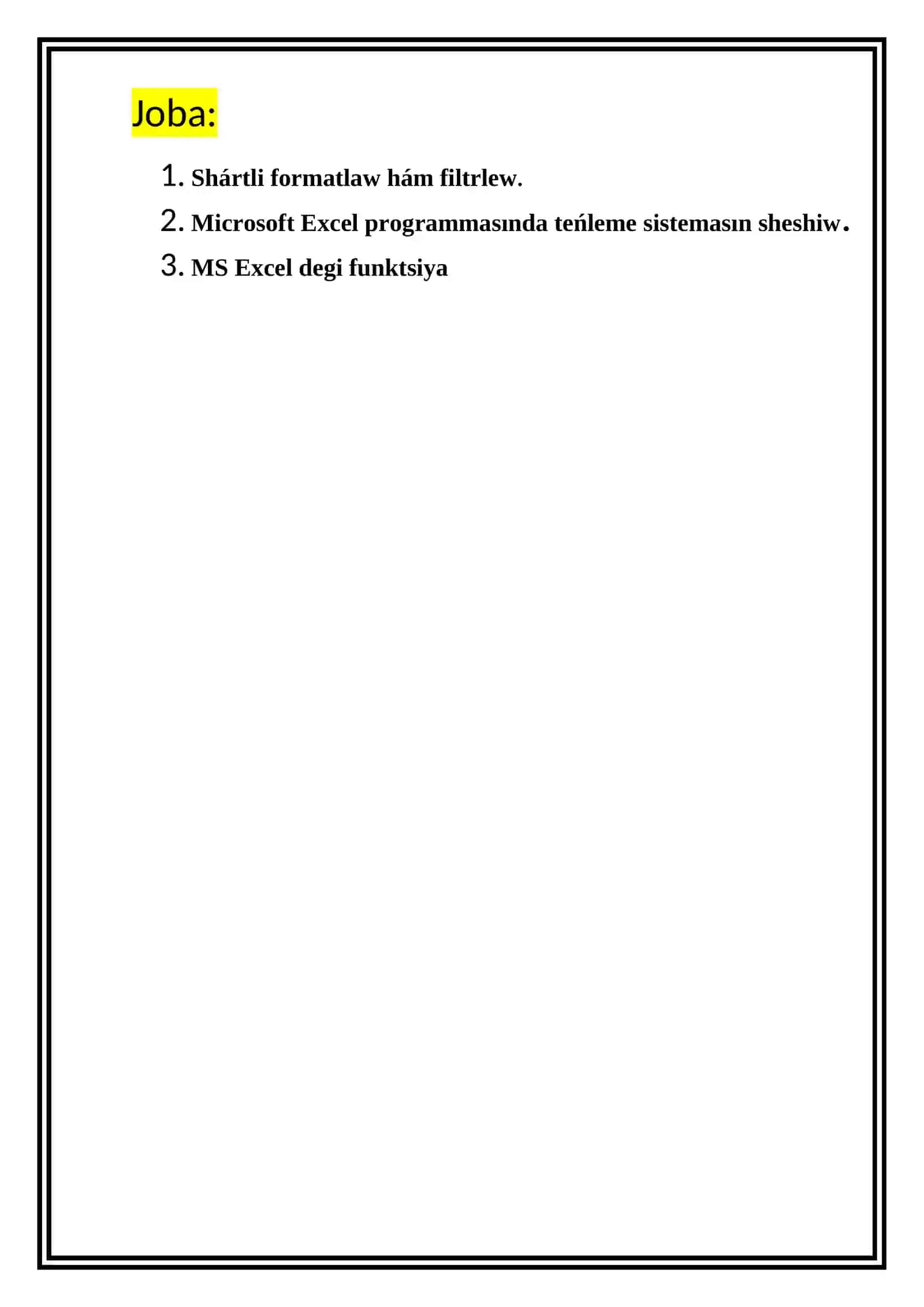 Xabar Texnologiyalari Ha'm Proceslerdi Ma’tematikaliq Modellestiriw 2