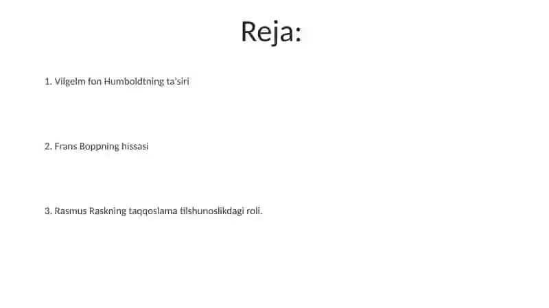 Rasmus Rask Taqqoslama Tilshunoslik 2