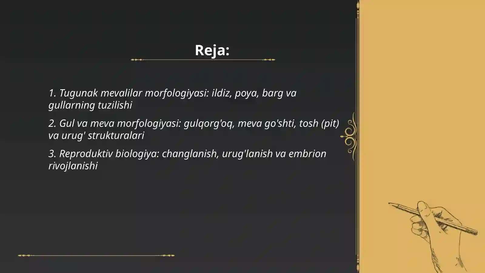 Tugunak mevalilar morfologiyasi, biologiyasi va yetishtirish texnologiyasi 2