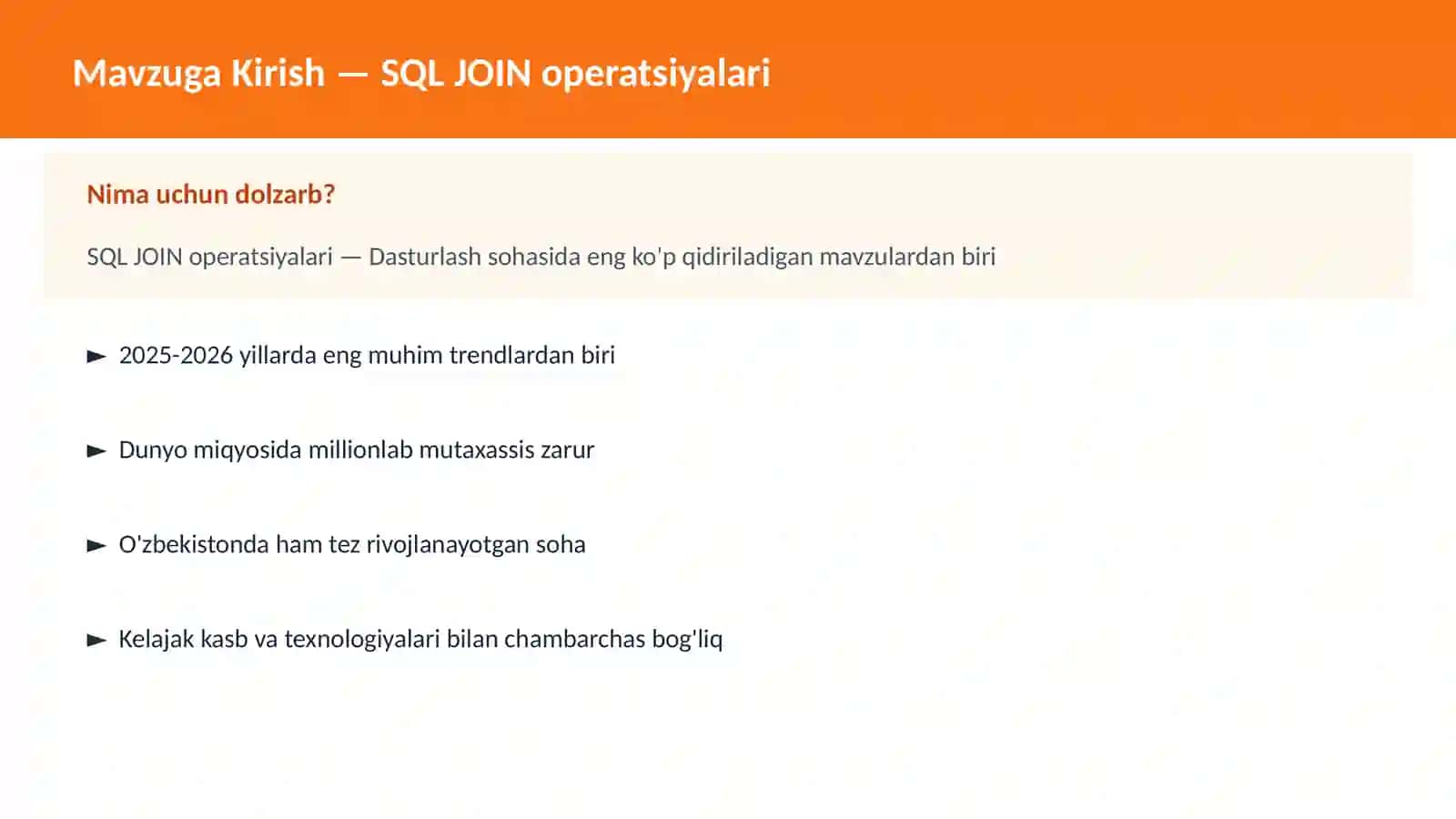 SQL JOIN operatsiyalari 2