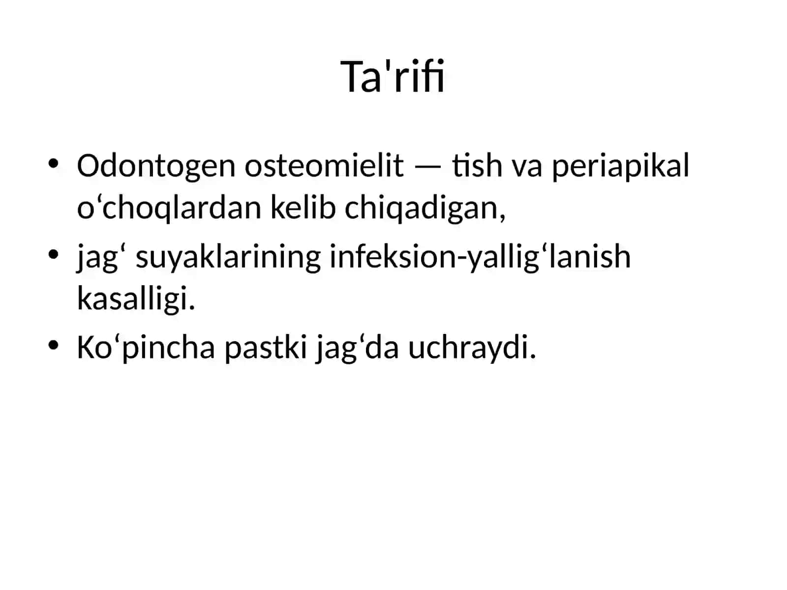 ODONTOGEN OSTEOMIELIT 2
