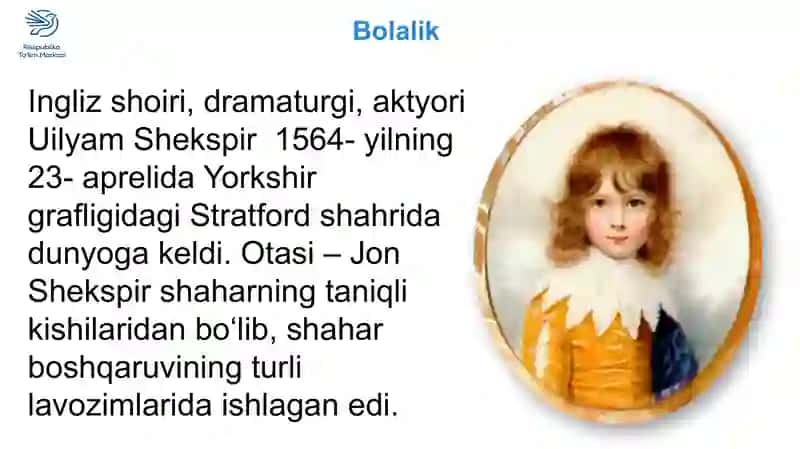 UILYAM SHЕKSPIR HAYOTI VA IJODI 2