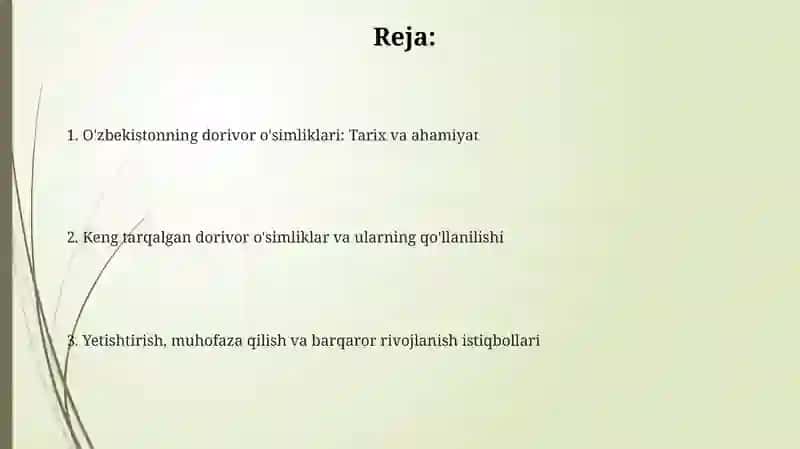 O'zbekistonning dorivor o'simliklari 2