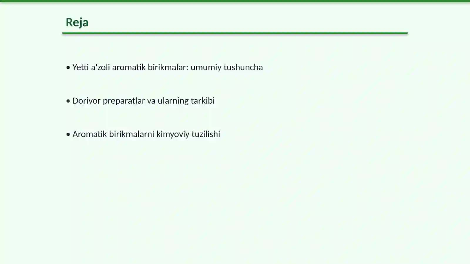 Dorivor preparatlar tarkibidagi yetti a'zoli aromatik birikmalar 2