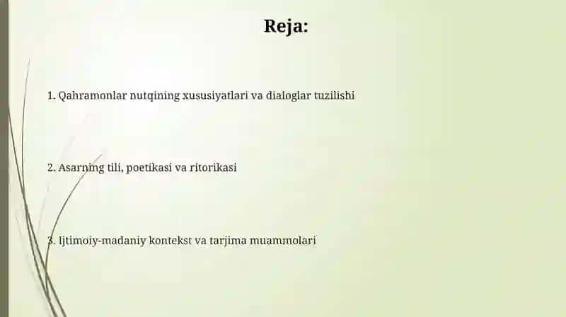 Farhod va Shirin dostonnidagi qahramonlar nutqi va dialoglari ustida ishlash 2