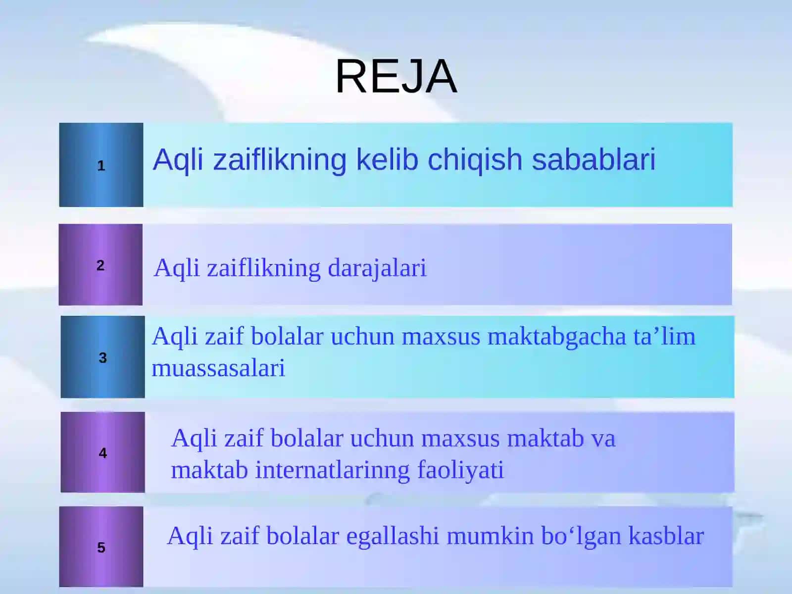 Aqliy rivojlanishida nuqsoni bo‘lgan bolalar 2