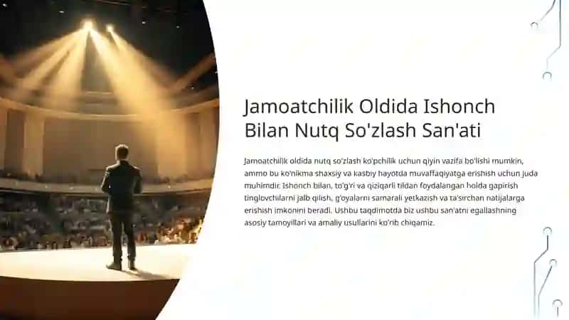 Jamoatchilik Oldida Ishonch Bilan Nutq So'zlash San'ati 2