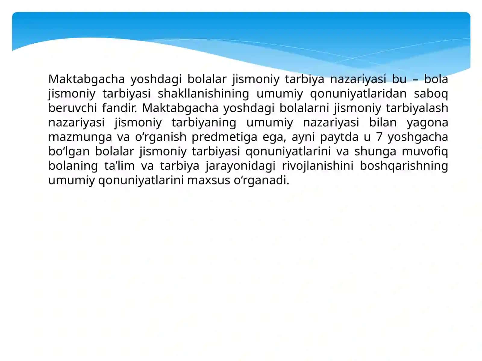 Maktabgacha yoshidagi bolalar uchun jismoniy tarbiya 2