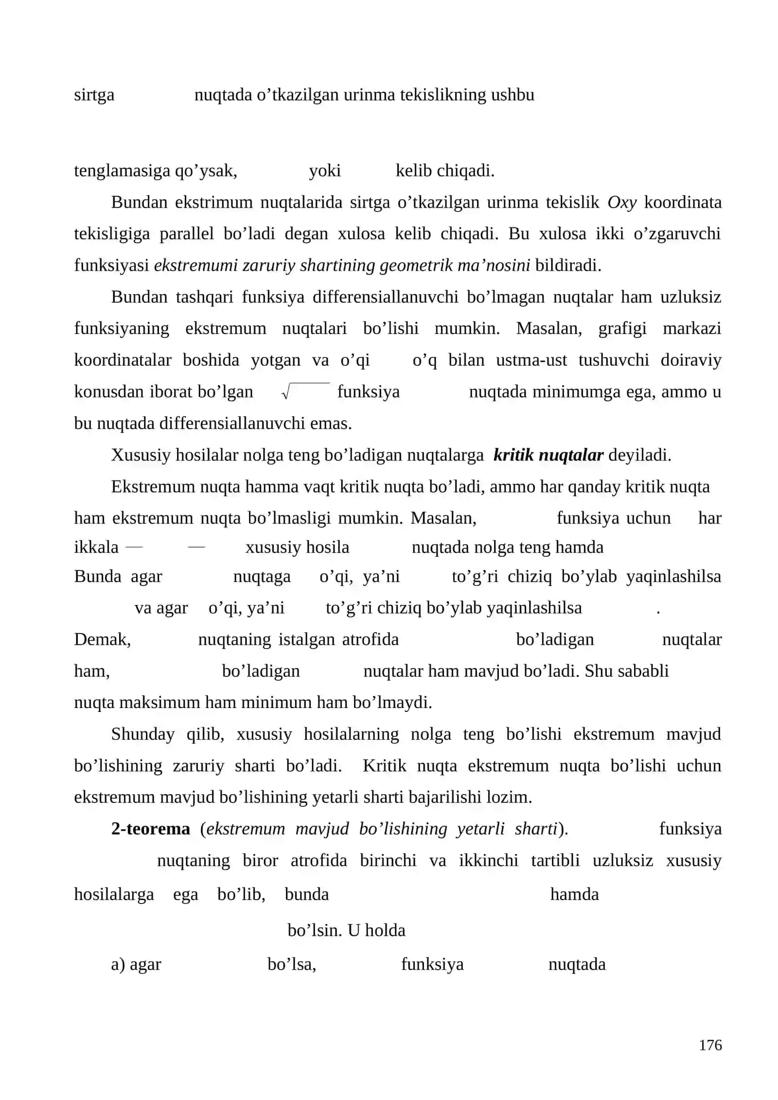 BIR NECHA O’ZGARUVCHI FUNKSIYASINI EKSTREMUMGA TEKSHIRISH 2