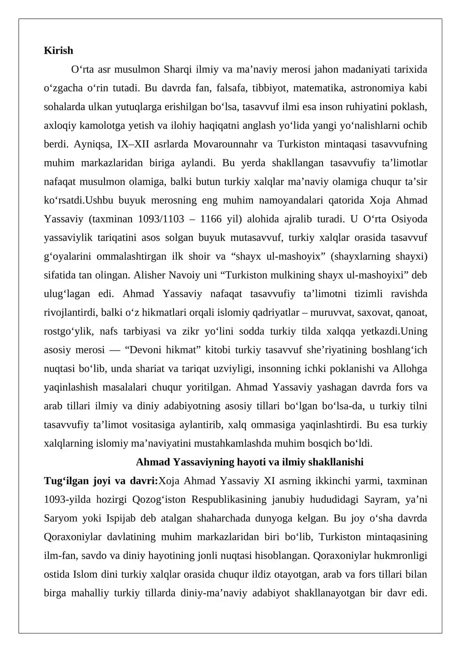 Ahmad Yassaviy (vaf. 1167) 2