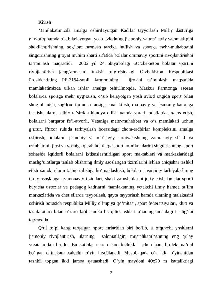 "Gandbol o’yin texnikasi haqida nazariy ma’lumot" 2