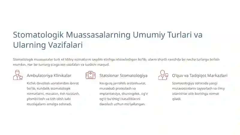 Tibbiy profilaktika stomatologik muassasalarining asosiy tarkibiy qismlari 2