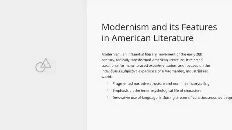 Modernism and its Features in American Literature 2