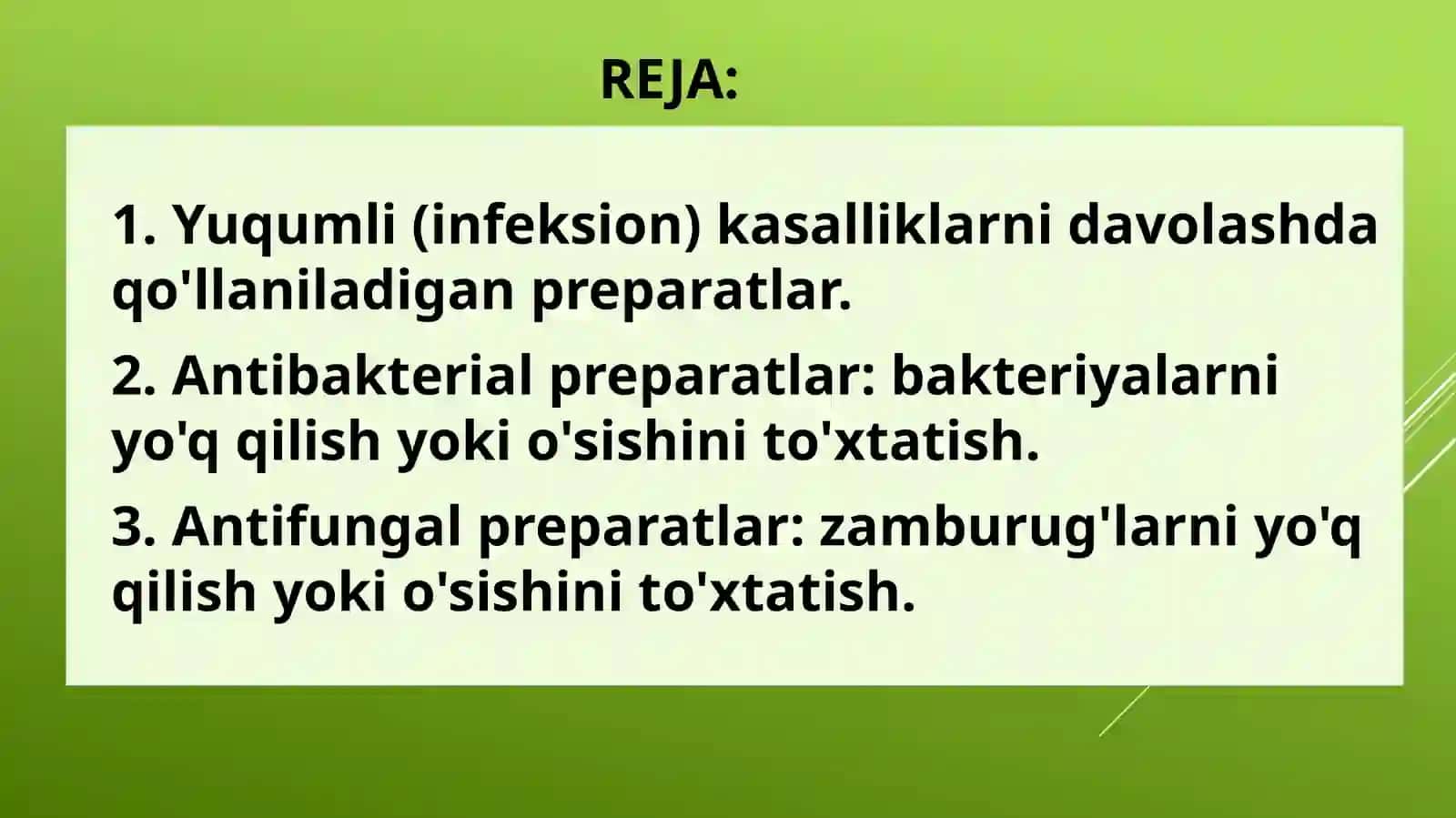 4-MA’RUZA: KIMYOTERAPEVTIK PREPARATLAR VA ANTIBIOTIKLAR 2