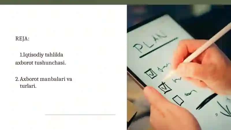 Iqtisodiy tahlilda foydalaniladigan axborot turlari va ularning manbalari 2
