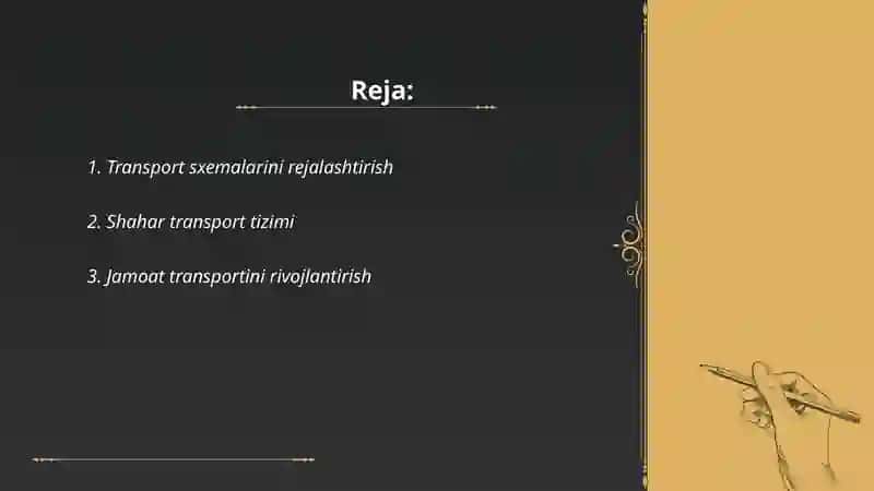 Transport sxemalarini òrganish 2