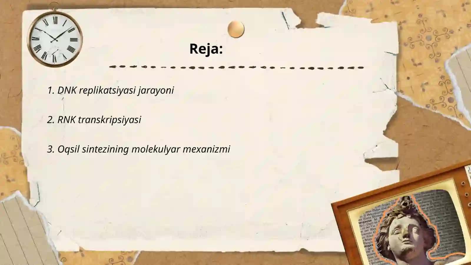 DNK, RNK va oqsil molekulalarining biosentezi 2