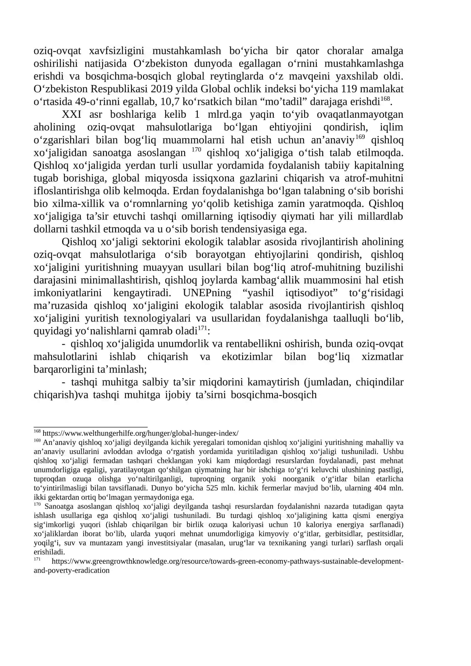 QISHLOQ XO‘JALIGINI “YASHIL IQTISODIYOT” ASOSIDA BARQAROR RIVOJLANTIRISH 2