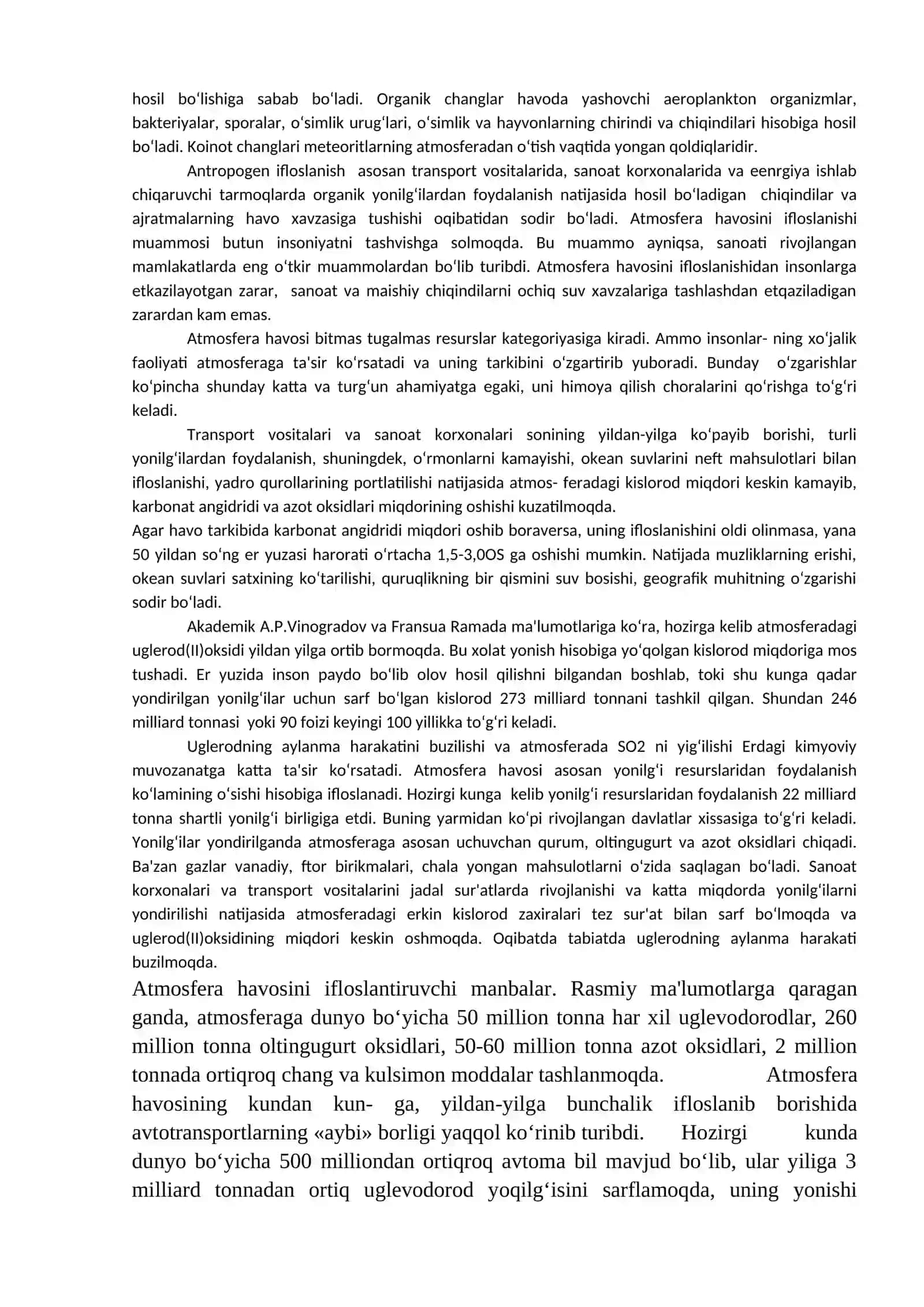 Atmosfera va uning muhofaza qilish 2