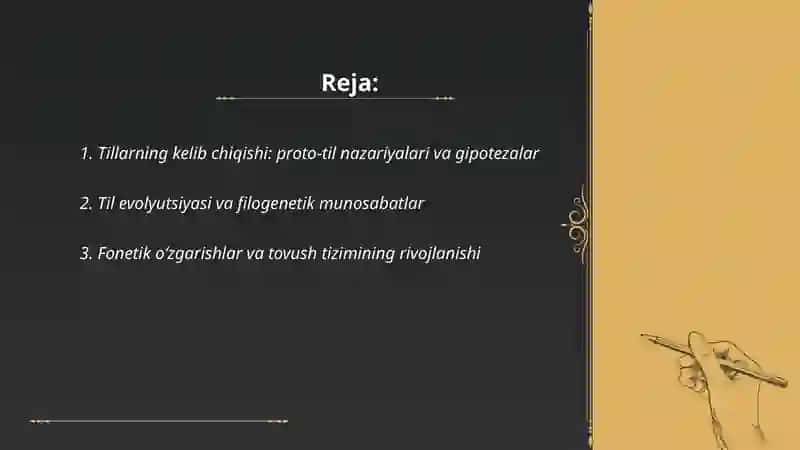 Tillarning shakllanishi va rivojlanishi 2
