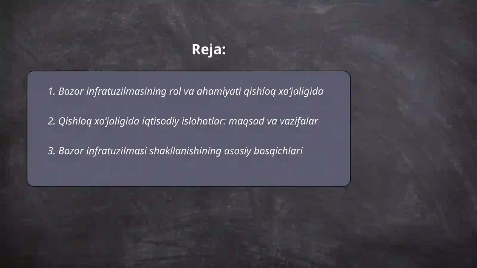 Bozor infra tuzilmasi va qishloq xo‘jaligi 2