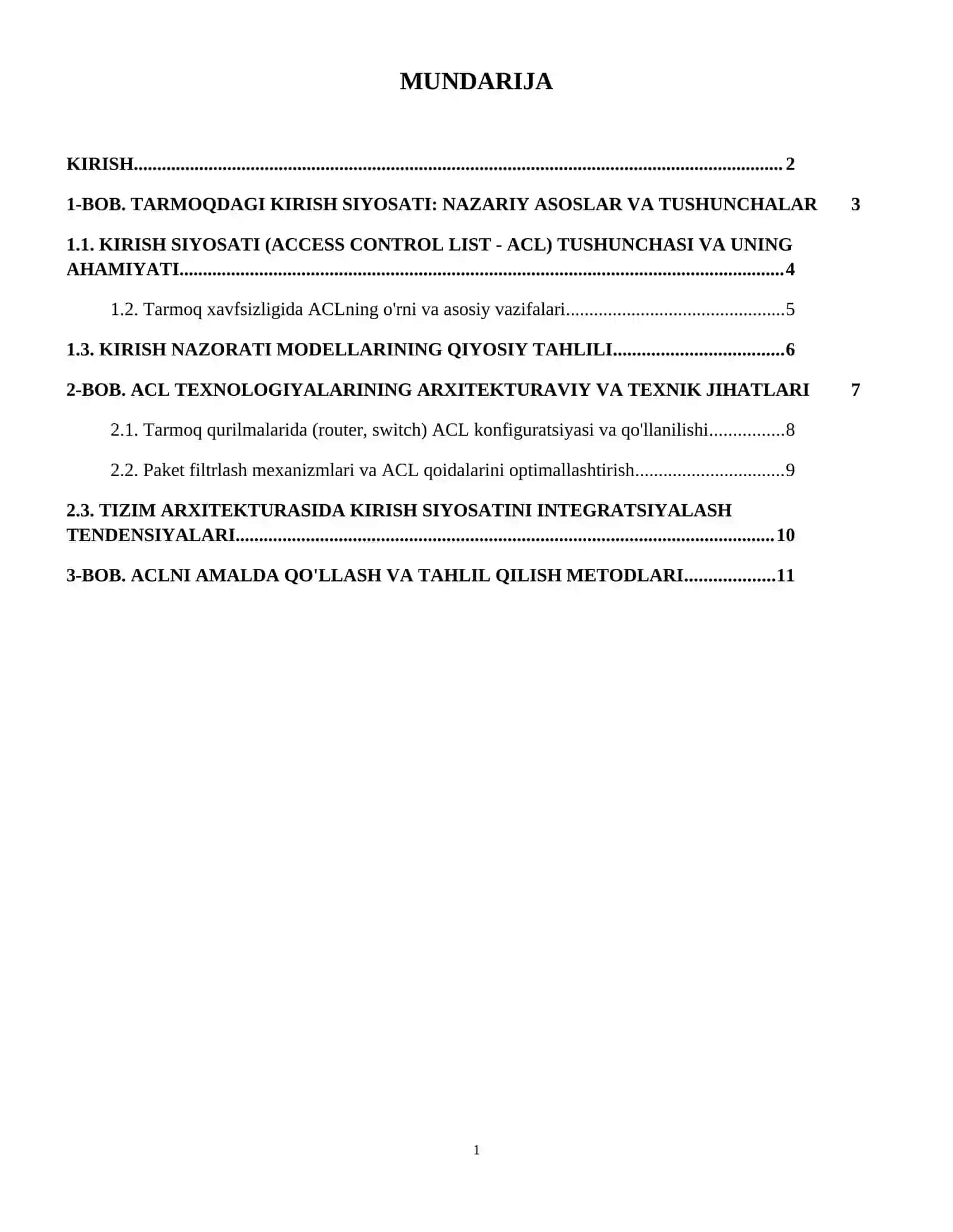 Tarmoqdagi kirish siyosatini tekshirish (ACL-Access Control List tahlili 2