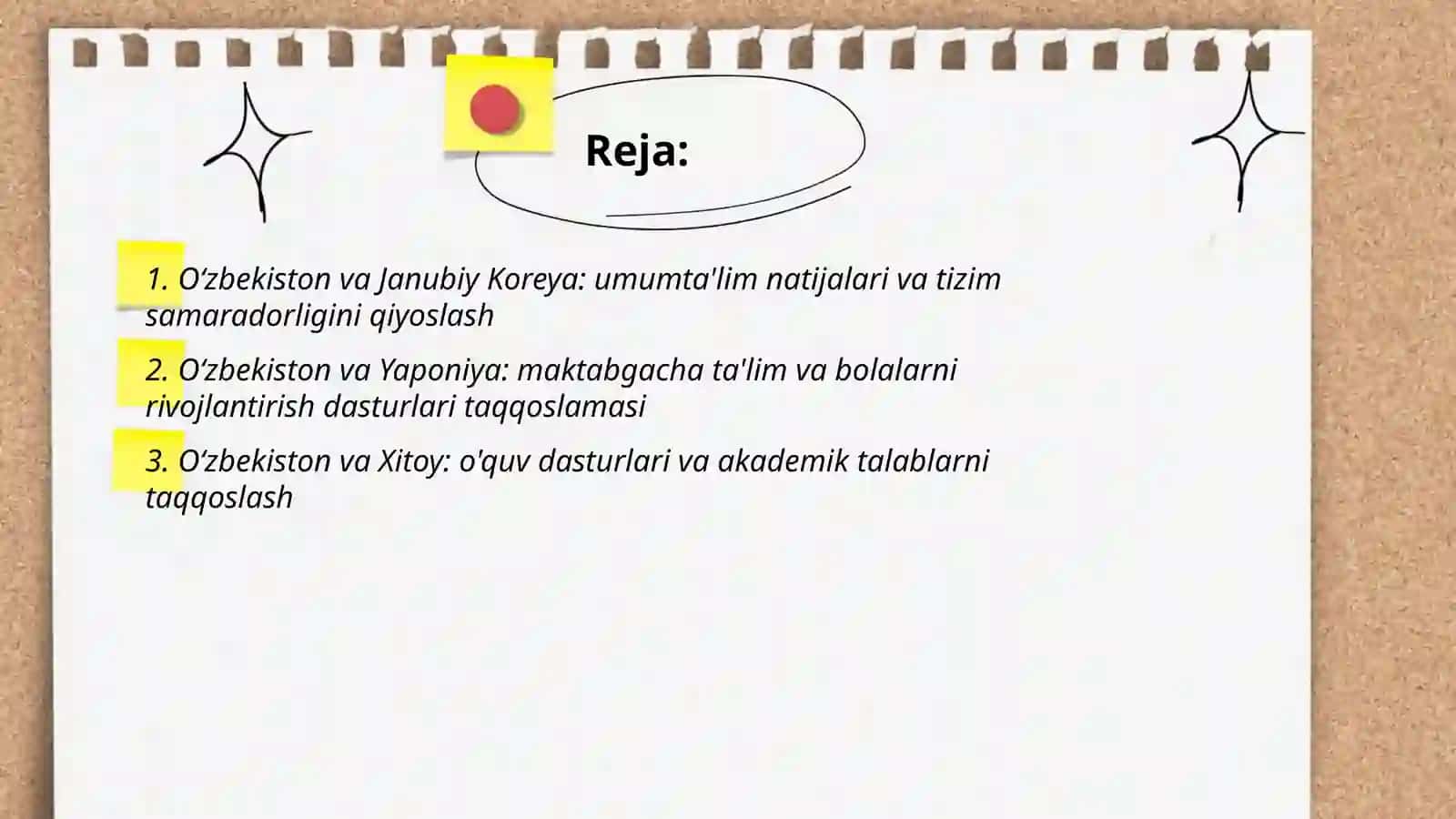 Oʻzbekiston va Osiyo mamlakatlari taʼlim tizimlarining qiyosiy tahlil 2