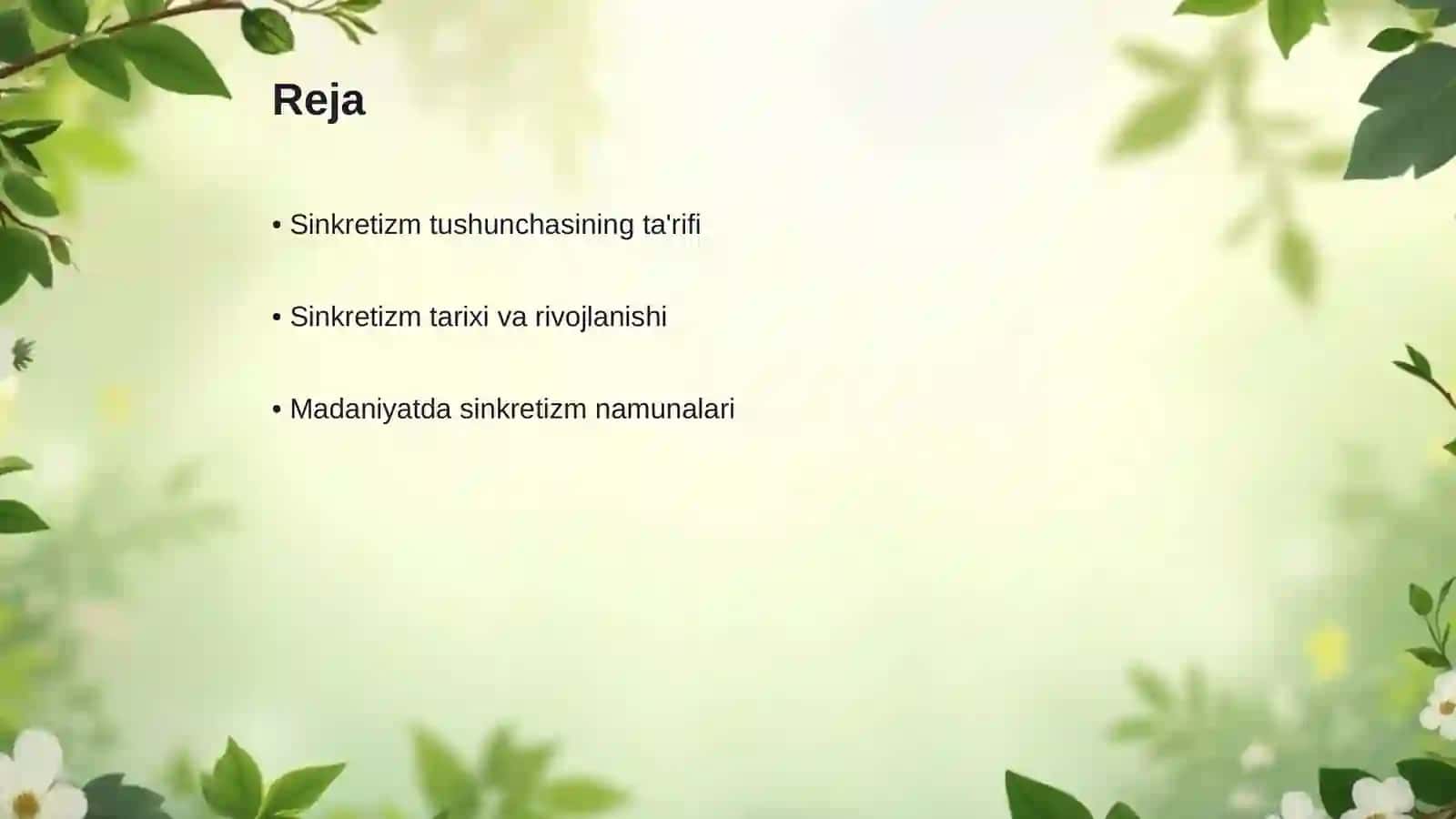 Sinkretizm tushunchasi va uning oʻrganilishi 2