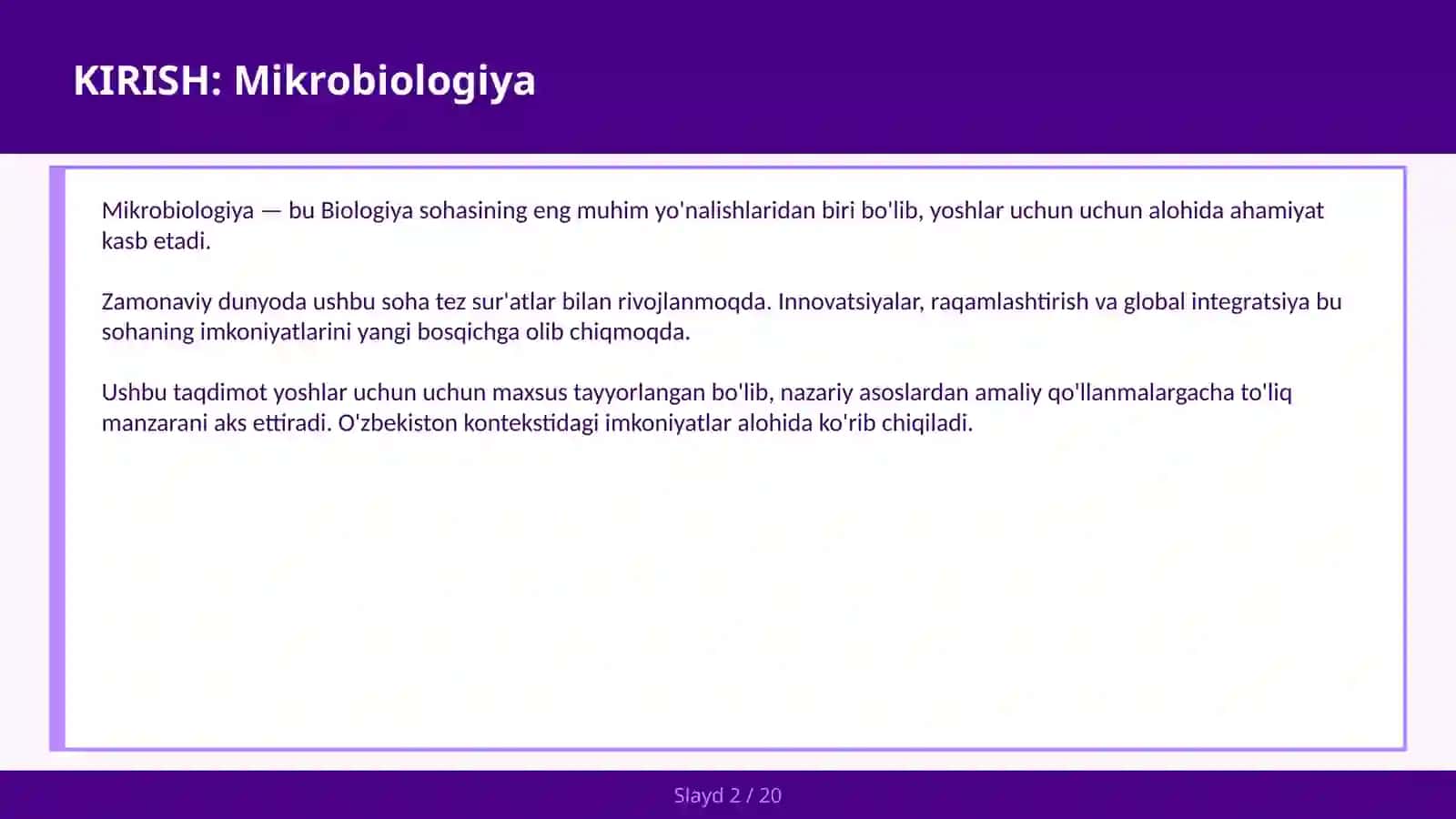 Mikrobiologiya - Bakteriya virus — yoshlar uchun 2