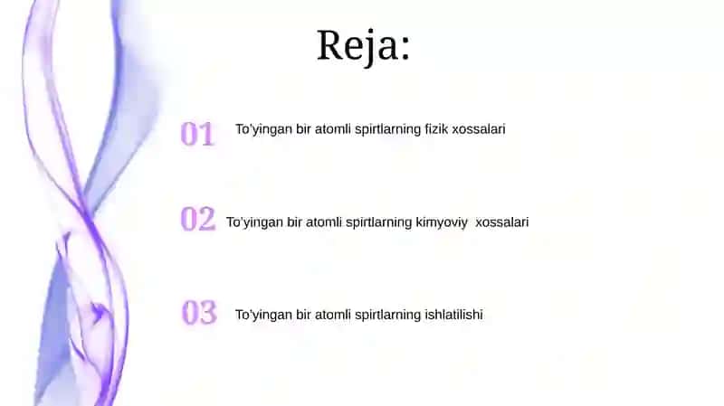 To'yingan biratomli spirtlar 2