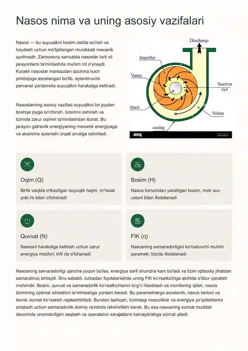 Kurakli Nasoslar Asosiy Kattaliklari 2