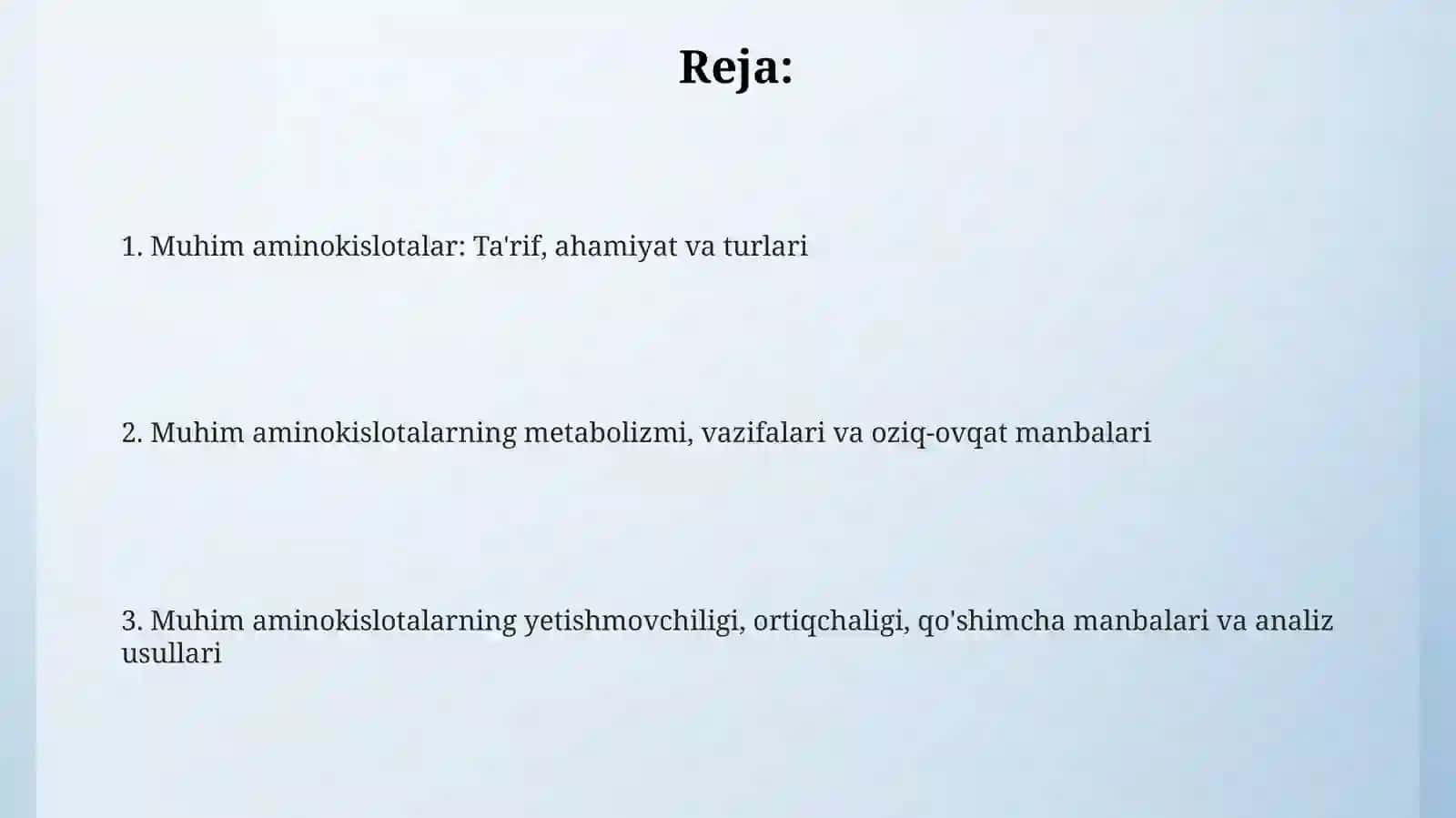 Muhim aminokislotalar: Ta'rif va ahamiyat 2