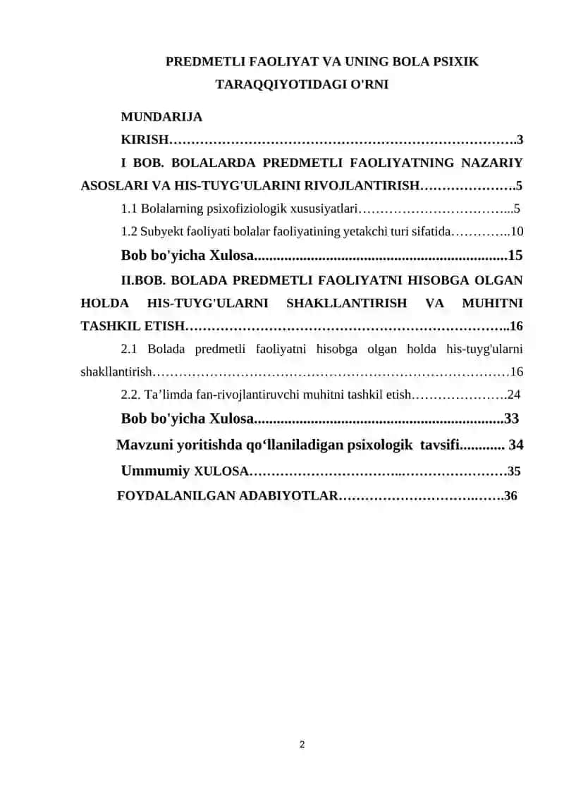 Bolalar Psixologiyasi va Pedagogikasi Fanidan Kurs Ishi 2