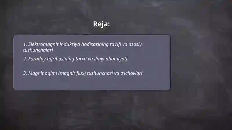 Elektromagnit induksiya hodisasi.Faradey tajribasi 2
