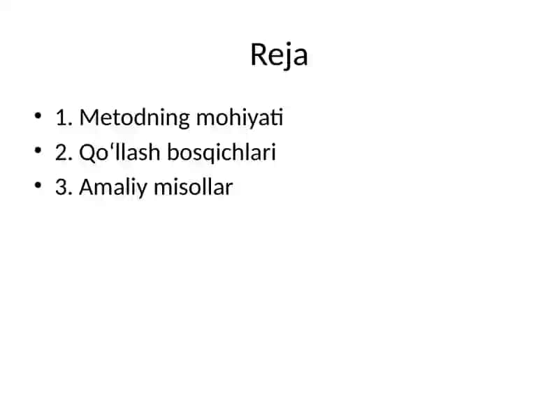 Kuzatish metodi 2