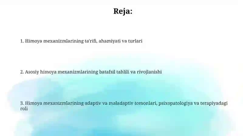 Himoya mexanizmlari 2