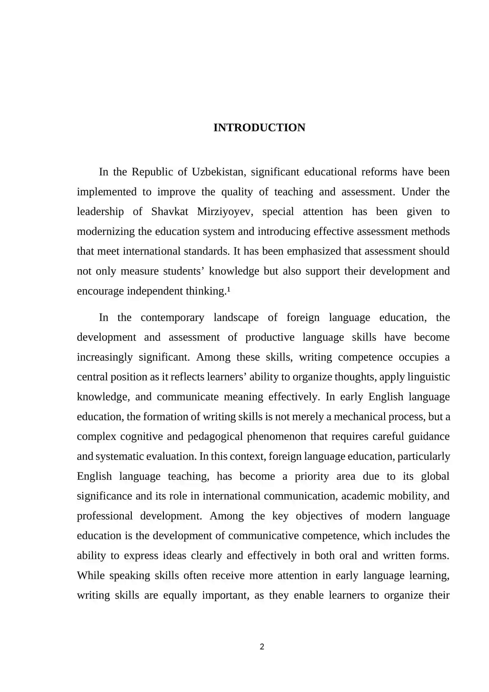ASSESSING WRITING SKILLS IN EARLY ENGLISH LANGUAGE EDUCATION 2