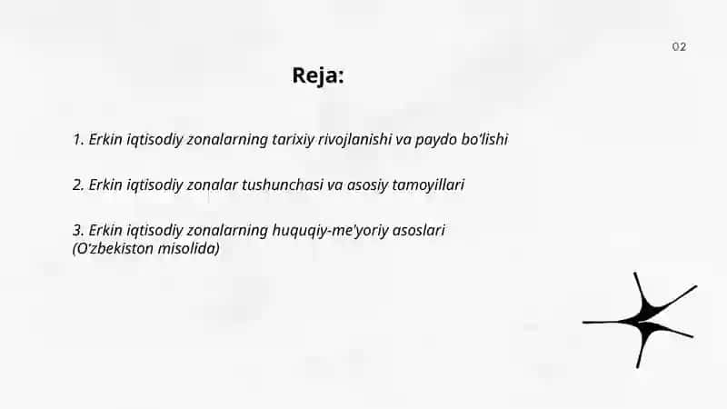 Erkin iqtisodiy zonalarning shakllanishi va rivojlanishi 2