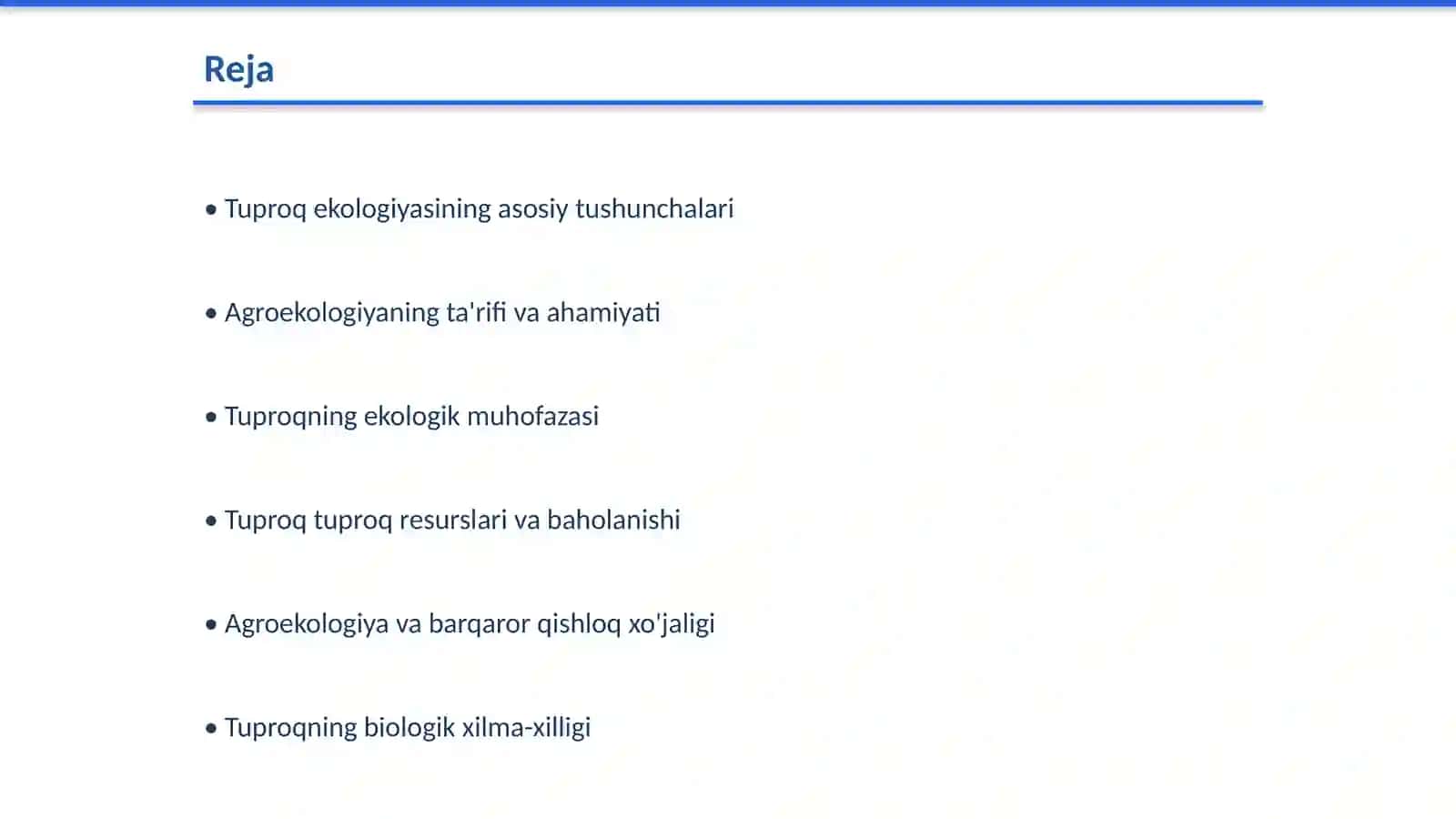 Tuproq ekologiyasi va agroekologiya fanining mazmuni predmeti va obyekti 2