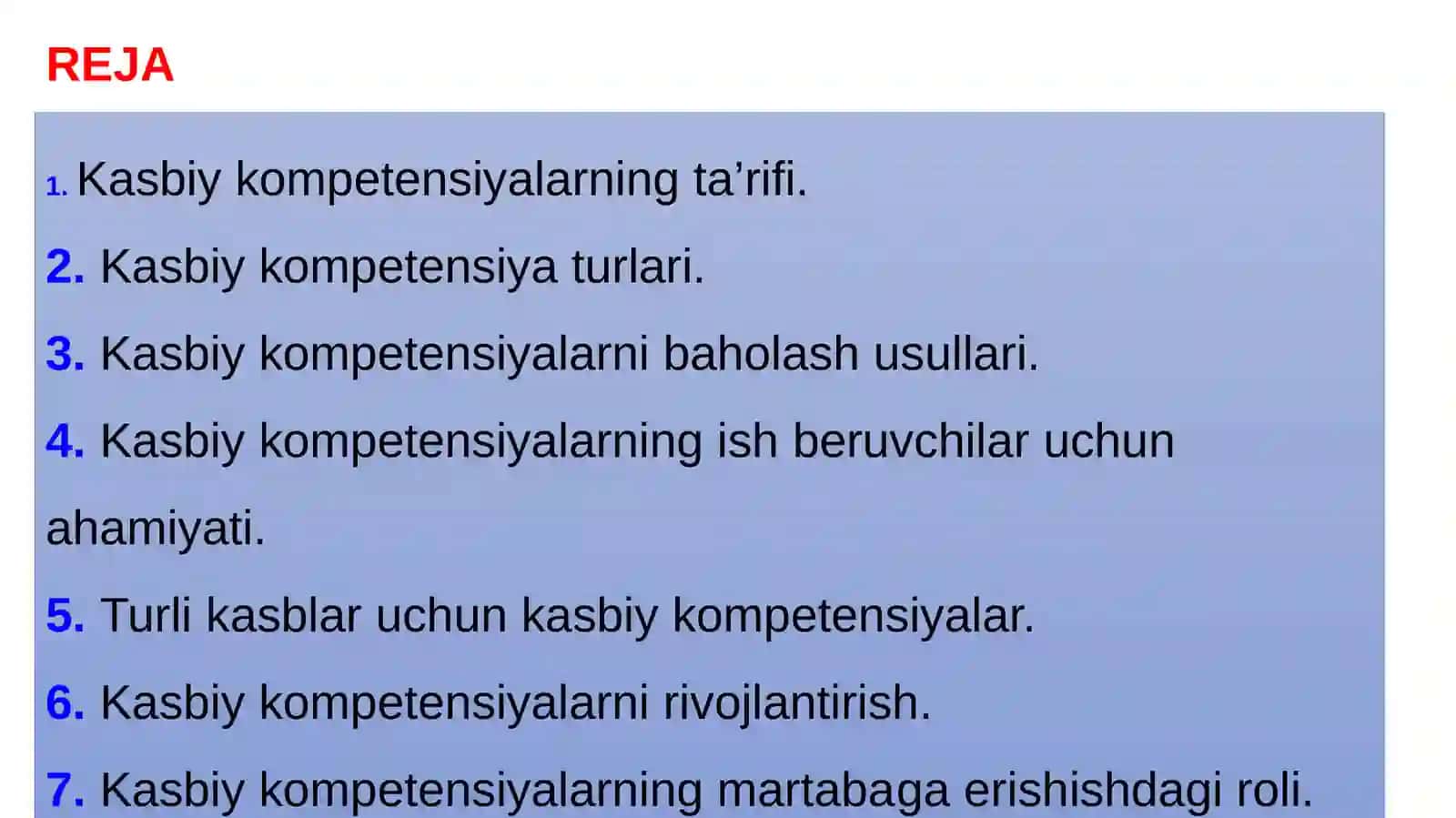 Kasbiy Kompetensiyalar 2