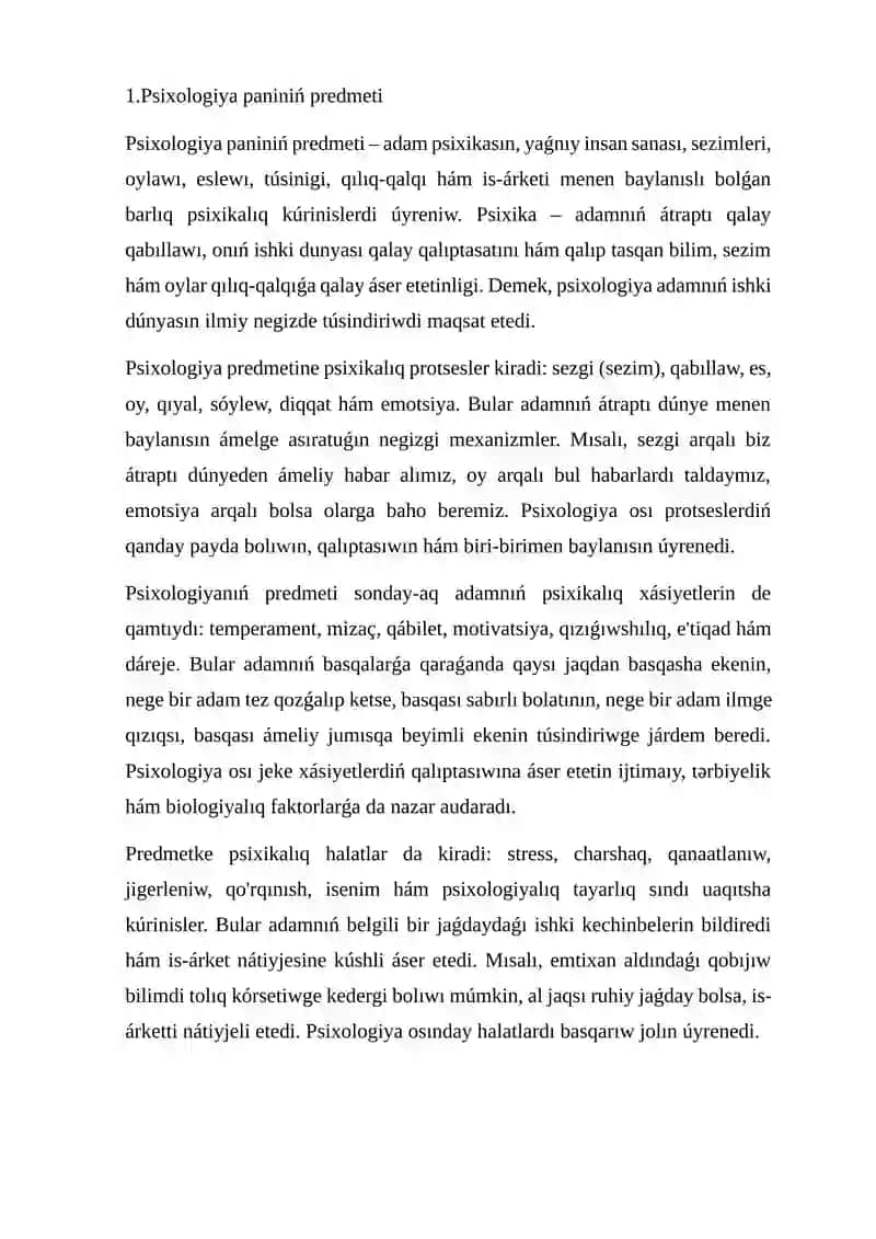 Psixologiya paniniń predmeti 2